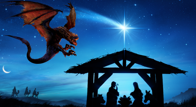 The true nativity scene has a dragon in it